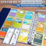 60 Pack 1080 Pockets Double Sided Trading Card Sleeves Binder A4