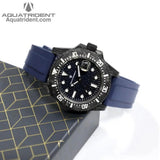 Neptune Carbon Fiber Watch Navy Blue Dial/ Blue Strap 40mm