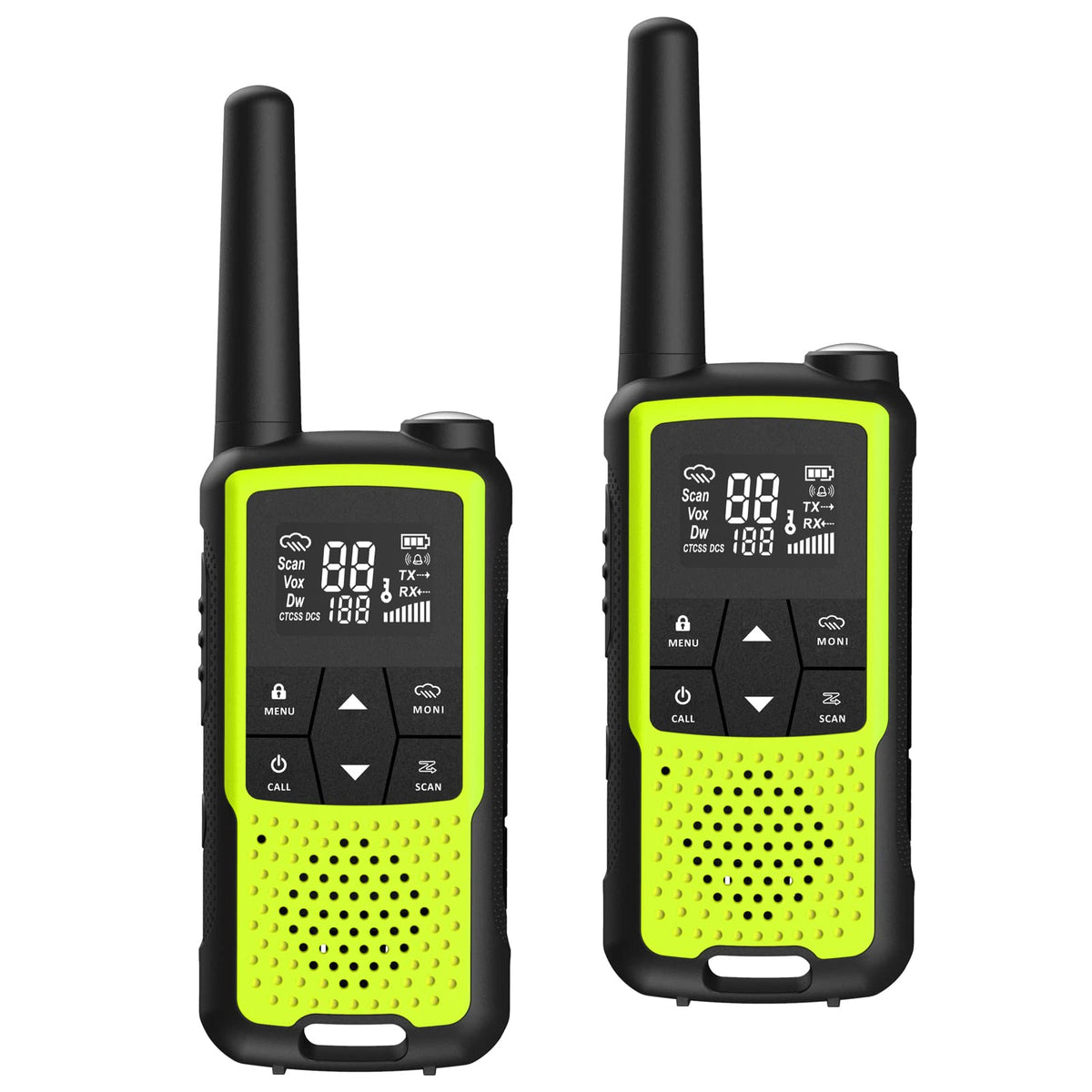 T22 Walkie Talkie 22 Channel 12 NOAA Weather Channel LED Flashlight Ha ...