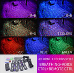 4Pcs USB LED Atmosphere Starlight Car Seat Bottom RGB Interior Lamp | A12