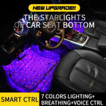 4Pcs USB LED Atmosphere Starlight Car Seat Bottom RGB Interior Lamp | A12