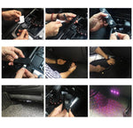 4Pcs USB LED Atmosphere Starlight Car Seat Bottom RGB Interior Lamp | A12