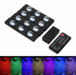 4Pcs USB LED Atmosphere Starlight Car Seat Bottom RGB Interior Lamp | A12