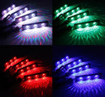 4Pcs USB LED Atmosphere Starlight Car Seat Bottom RGB Interior Lamp | A12